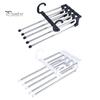Pants Hanger with Rotatable Hook Strong Load-bearing Telescopic Folding Multifunctional Pants Rack Trousers Hanger