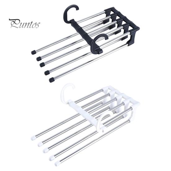 Pants Hanger with Rotatable Hook Strong Load-bearing Telescopic Folding Multifunctional Pants Rack Trousers Hanger