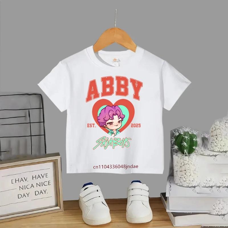 

New children s clothing KPop demon hunter cartoon print top short sleeved girl boy KPop demon girl group fan gift T-shirt 150