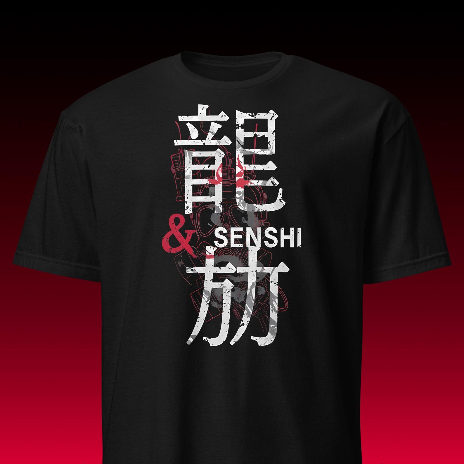 Japanese Streetwear | Grunge Aesthetic Tee | Cyberpunk Dragon Senshi & Techwear XL