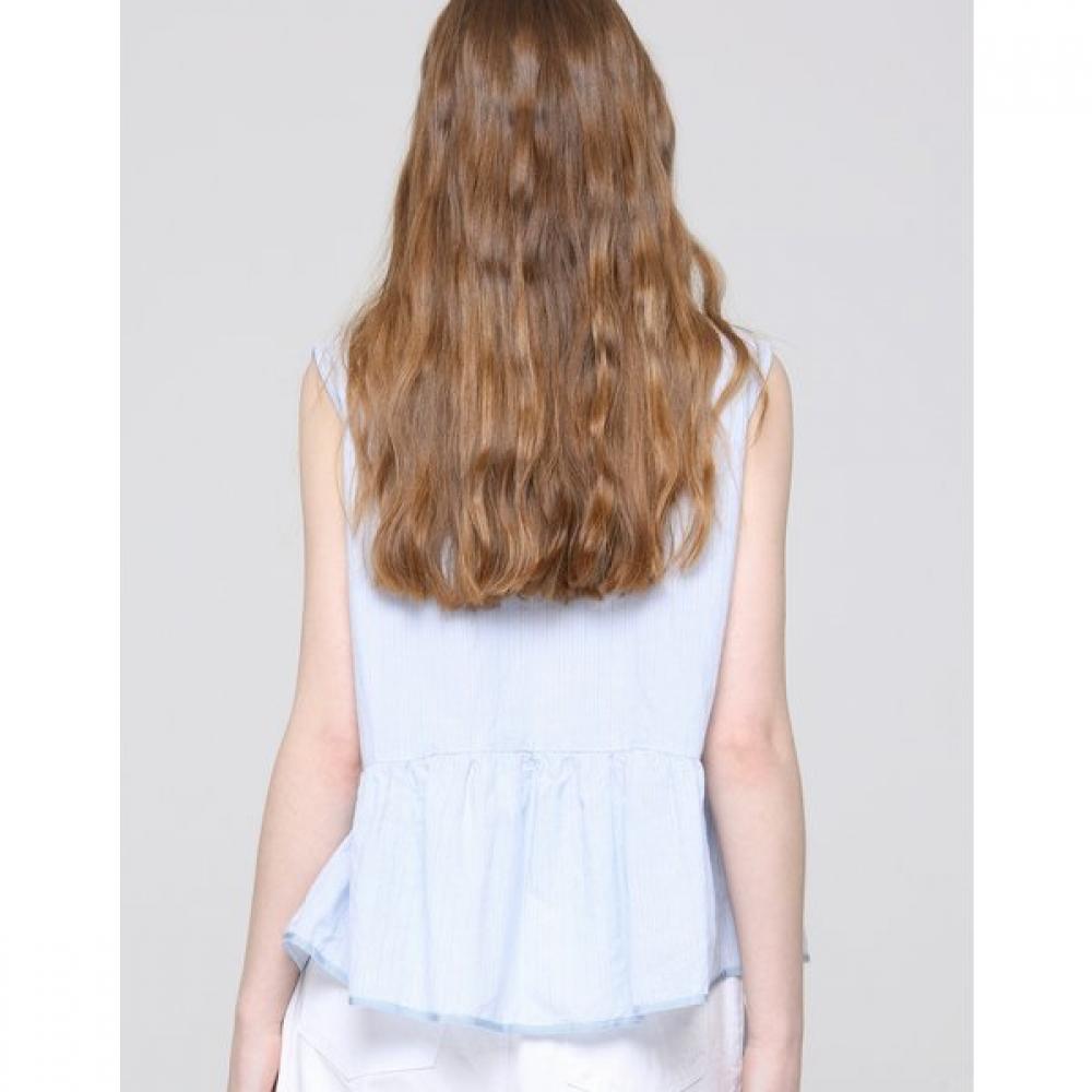 SON JUNG WAN Frill Stripe Sleeveless Blouse Zdh6262040