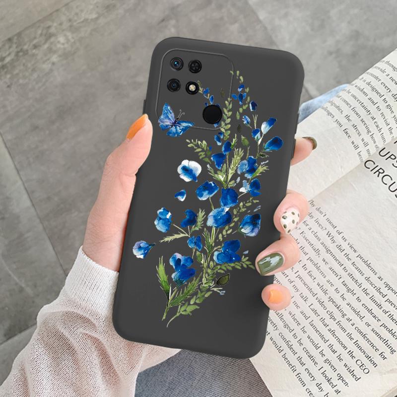Für Redmi 10C 10 C 10A Hülle Funda Vintage Blumen Blätter Schutzhülle Weiche Capa Für Xiaomi Redmi 10C 13C 14C Bumper Case
