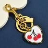 Exquisite Red Heart-Shape Keychain Bag Charms Cute Keychain Car Key Ring For Women Girls Backpack Decoration Accessories Gifts
