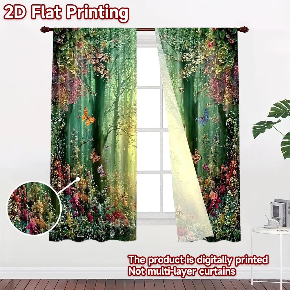 2D flat Photography Backdrop Popular Tapestry Enchanted Forest Blossoms 100% Polyester Birthday Party for Holiday home decor
