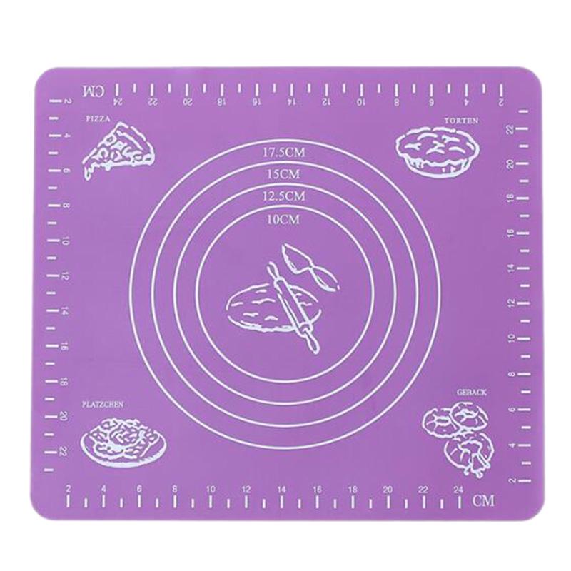 30X25Cm Silicone Rolling Pastry Baking Mat For Fondant Cookies Cake Sugar Craft