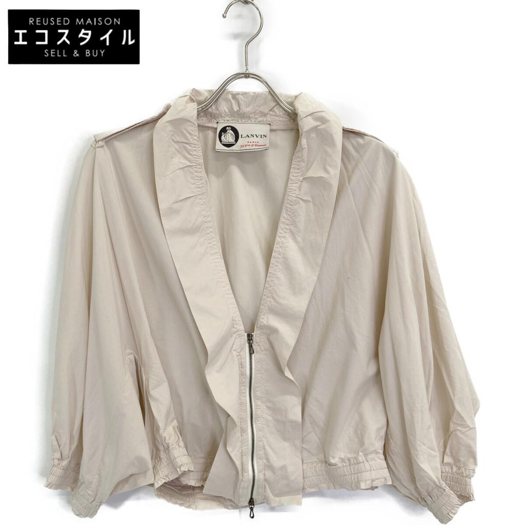 Lanvin [Good condition/Domestic Regular] W0701A1159P5A Cotton Blouson/ Jacket 36 beigeUsed