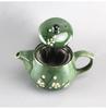 Simple Household Tea Set Ceramic Teapot Teacup Tea Kettle Korean Hand-Painted Green Glaze 9-Head Pot Lid