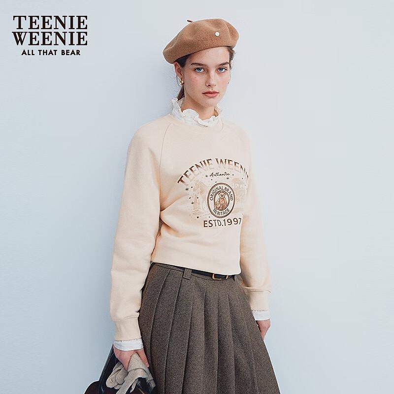 Teenie Weenie Bear Women's Embroidered Round Neck Sweatshirt