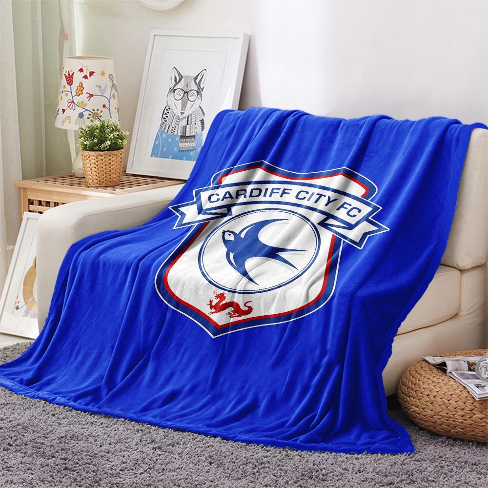 Cardiff City F.C Flannel Blanket, High quality Comfortable for All Seasons, Home Decor, Warmth and Comfort