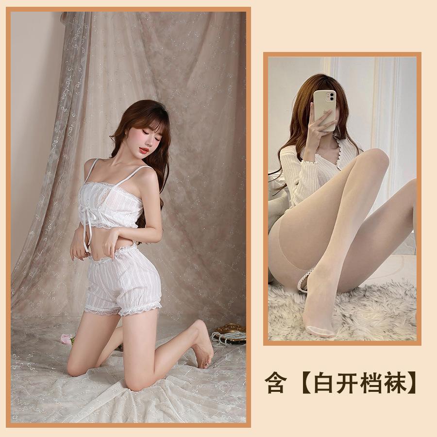 Sex Clothes, Suspenders, Chest Wraps, Split Pajamas, Female Sexy, Cute, Pure Desire, Beautiful Loungewear, Court Vest