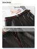 Coffee PU Leather High-Waisted A-line Shorts for Women & Girls - Winter 2025 Fashion, Slimming & Versatile
