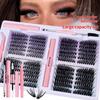 480 Clusters Diy False Eyelashes Clusters Extensions Individual Cluster Natural Segmented With Glue,Remover,Lash Brush,Tweezers
