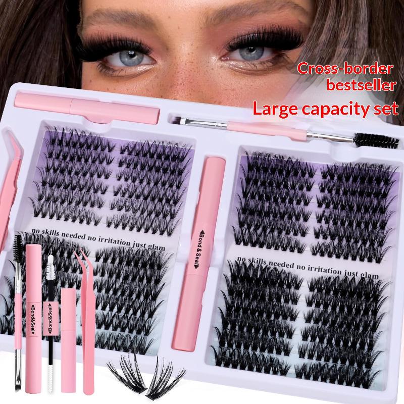 480 Clusters Diy False Eyelashes Clusters Extensions Individual Cluster Natural Segmented With Glue,Remover,Lash Brush,Tweezers