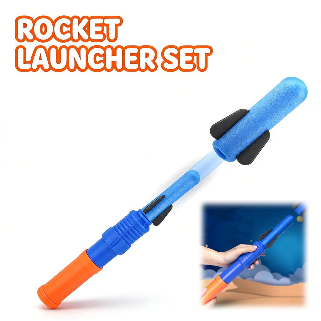 3/7 stuks Handmatig Aangedreven Raketwerper Speelgoedset Schuimraketten Kinderen Buiten Grappig Zomers Tuinspel Verjaardagscadeau Feestkorting
