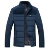Parka invernale da uomo in peluche spesso con collo alto, giacca alla moda da uomo, cappotto parker caldo e spesso con cerniera, soprabito imbottito per uomo