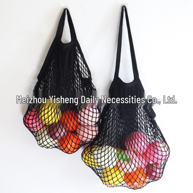Xiaohongshu Pure Cotton Mesh Bag: Portable, Foldable Grocery Net Bag for Fruits & Vegetables