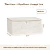 Cotton Linen Foldable Storage Bin With Waterproof Fabric For Bedroom Organization