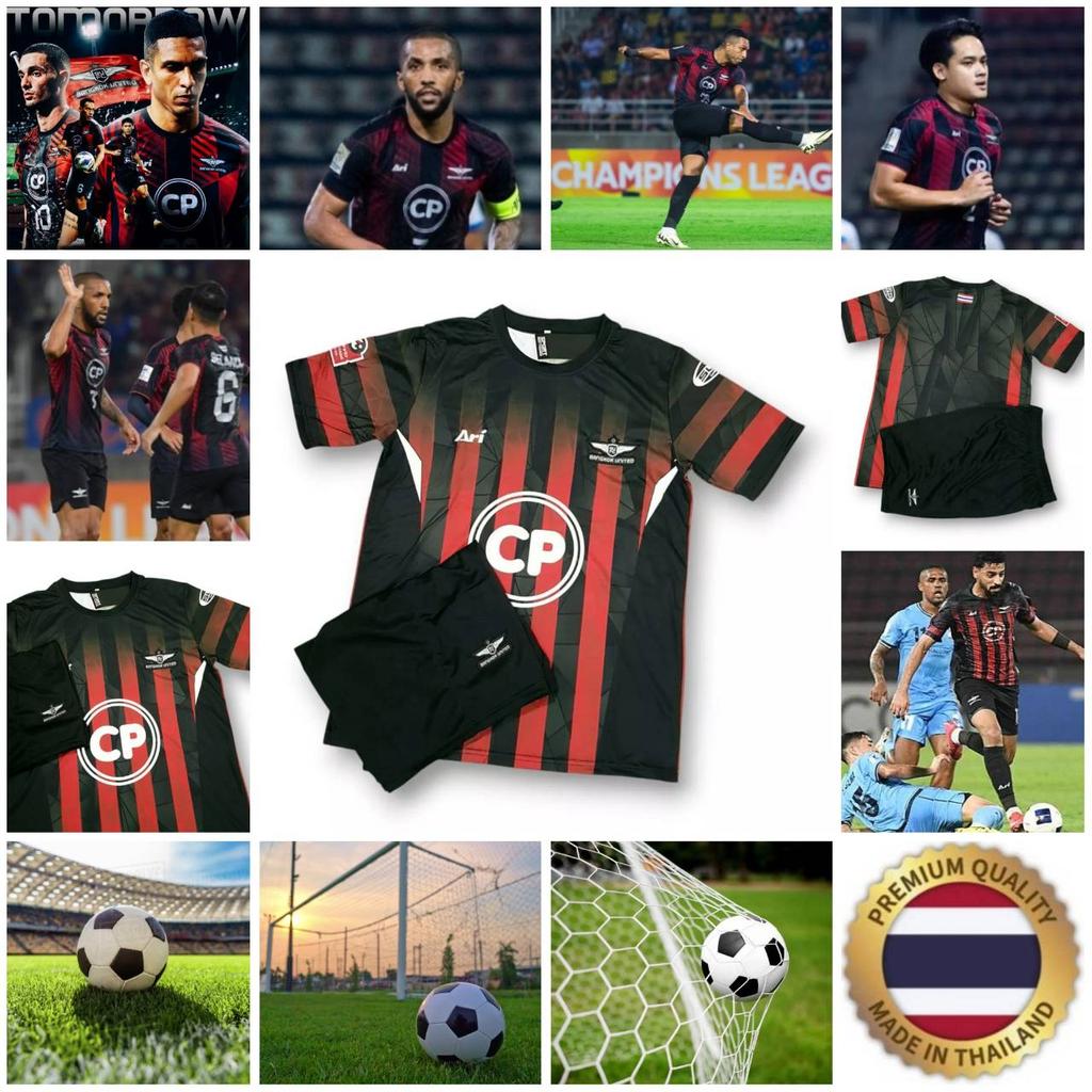 Thailand Football League SOCCER Football Club FC United TEAM JERSEY SHIRT Round neck Unisex Men Women Quick Dry Breathable Short Sleeve Uniform Print