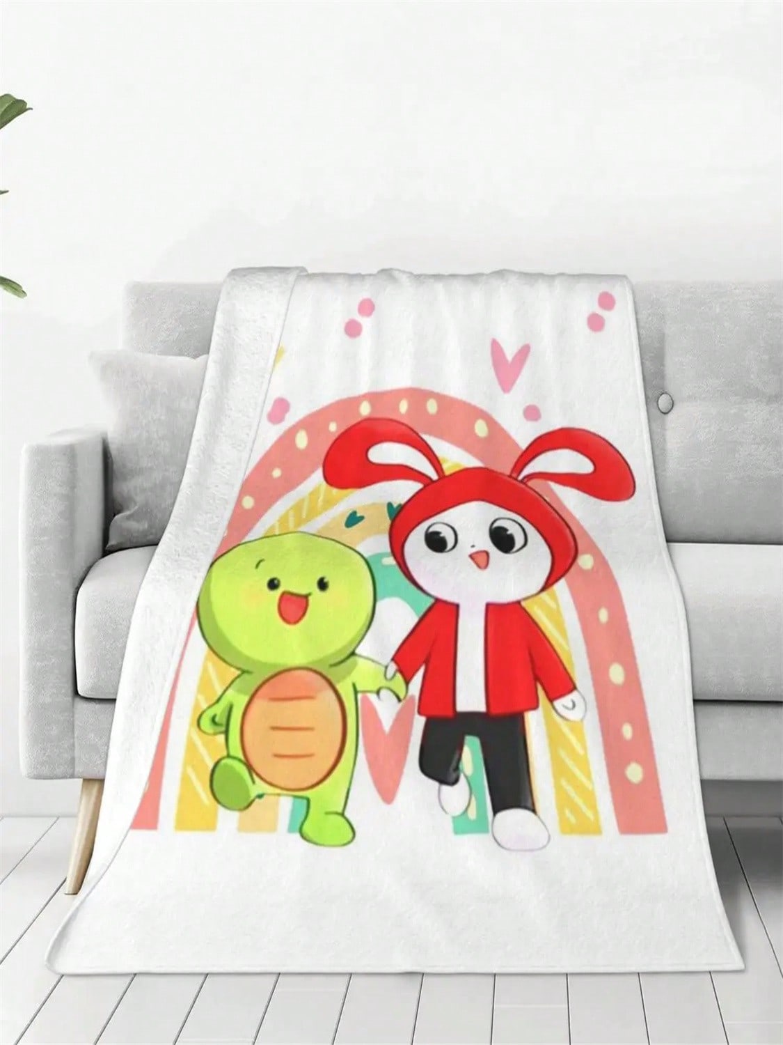 

Jj Mikey Maizen Blankets Fleece Lightweight Sofa Throw Blankets For Home Bedroom Office Throws Bedspread Quilt 75X95CM сірий колір