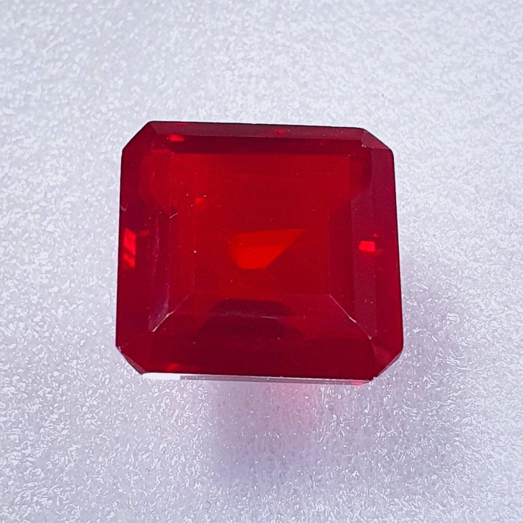 AAA Natural Blood Red Mozambique Ruby Loose Emerald Cut Gemstone 68 Ct P454