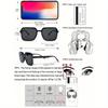 Women Multicolor Square Plastic Oversized Frame Tinted Lens Perfect Personality Lovely Lively Fashion Eyeglasses Combination