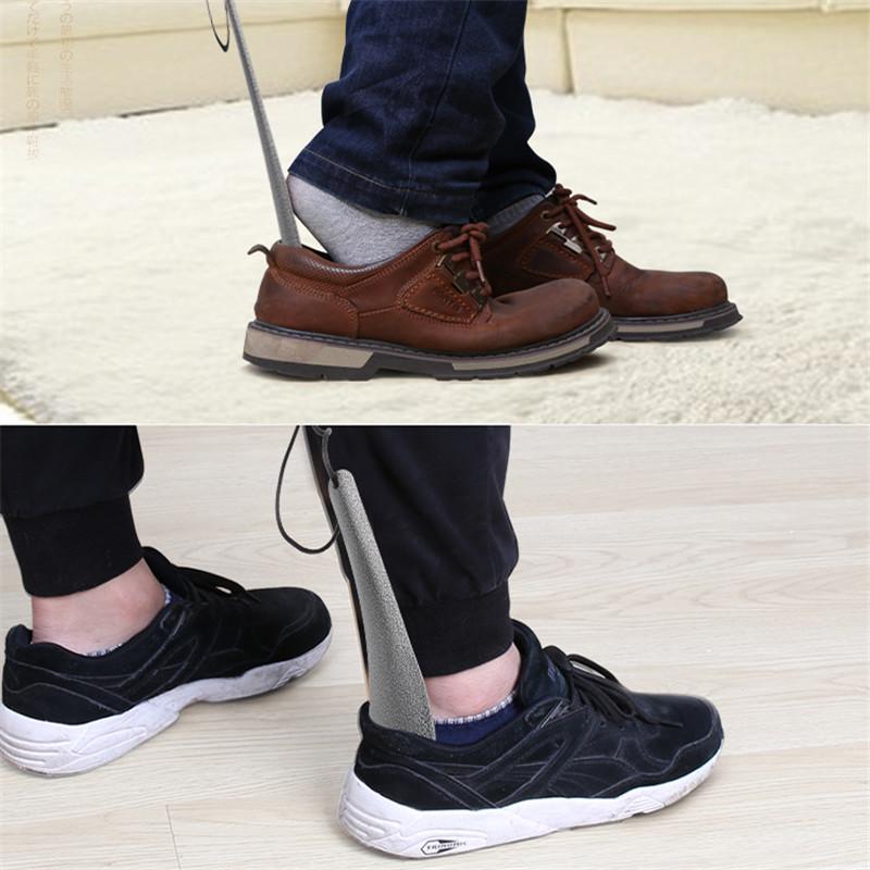 New High quality Pratical Professional Durable Handle Stainless Steel 19cm Metal Shoe Horn Lifter Tool Shoespooner Shoehorn