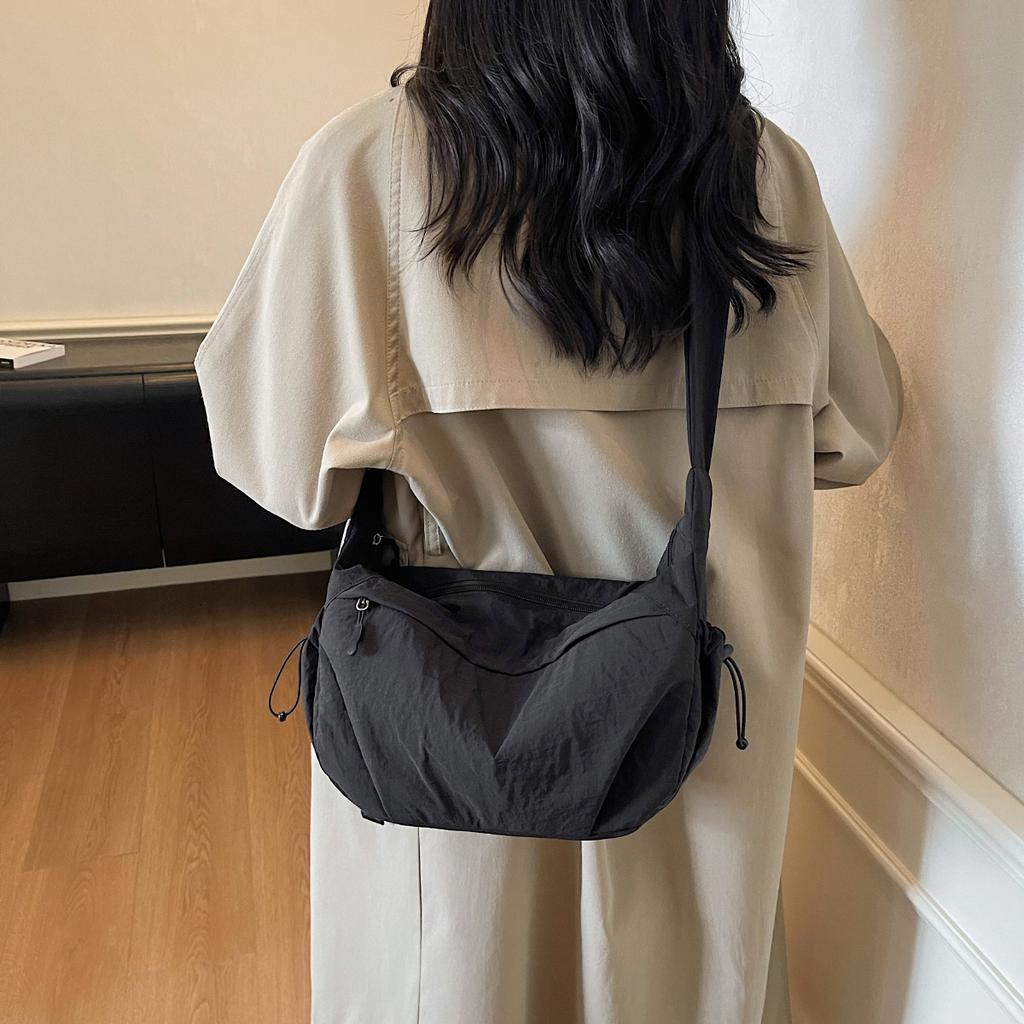 Borsa a tracolla impermeabile ultraleggera in stile giapponese, tessuto in nylon, unisex, versatile, borsa a sacchetto, zaino da ciclismo, borsa da petto, per viaggi, escursionismo