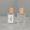 Square Shape Glass Perfume Bottle 30ml Cosmetic Container Portable Refillable Atomizer
