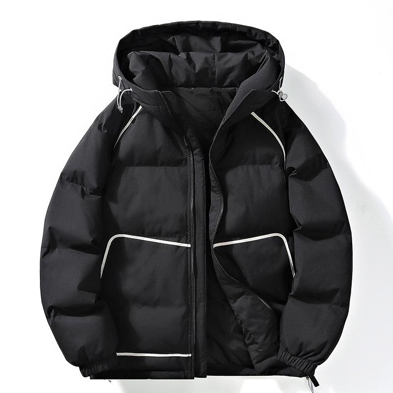 Winter 2025 Men's Trendy Hooded Down Jacket - Fashionable Loose Fit with New Logo, 90% White Duck Down