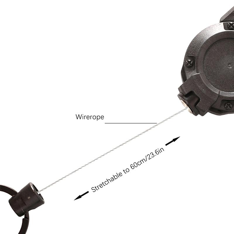 Outdoor Automatisches Einziehbares Drahtseil Luya Diebstahlsicheres Taktisches Schlüsselanhänger Teleskop-Schlüsselanhänger Einziehbarer Haken Werkzeug