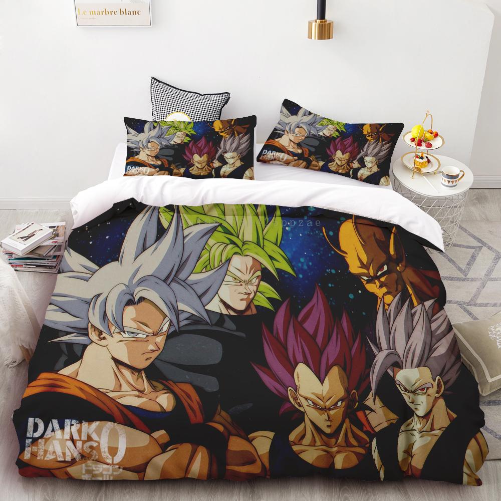 Paplanhuzat Új Dragon Ball Paplanhuzat Szett Szuper Saiyan Ágynemű Szett Anime Rajzfilm Ágy Hálószoba Otthon Gyerekek Gyerekek Fiúk Ajándékok