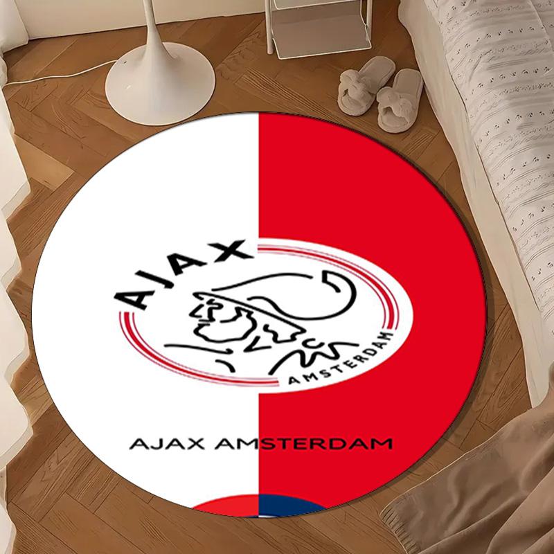 AFC Ajax Emblem Design Round mat, Anti-slip Circle Carpet Chair rug For livingroom,Bedroom, doormat home decor Gift Christmas Gifts