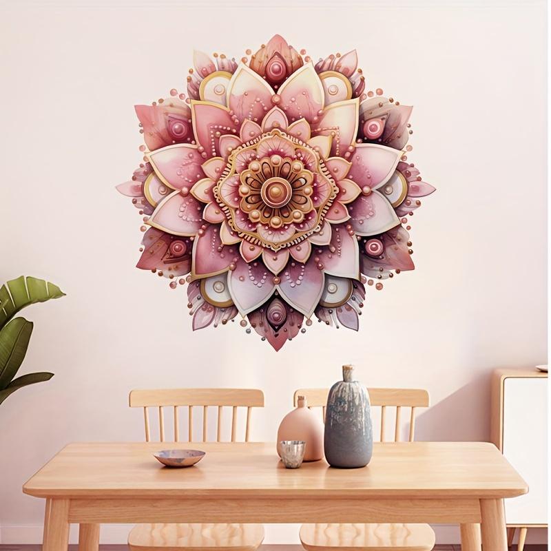 Kreatywna naklejka ścienna Mandala wzór kwiatowy samoprzylepne naklejki ścienne dekoracja wnętrz usuwalny mural winylowy plakat na ścianę naklejki dekoracyjne
