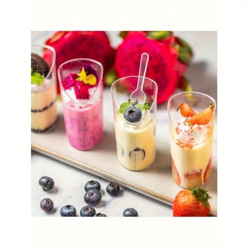 100 ks Průhledná dezertní lžička, Lžička na dort, Lžička na pudink, Lžička na zmrzlinu, Vhodná pro domácnost, Party potřeby, Sada příborů, Kuchyně