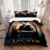 Lucifer Dunkles Charisma Druck 3-teiliges Bettwäsche-Set Bettbezug mit 2 Kissenbezügen Zuhause Geburtstagsgeschenk