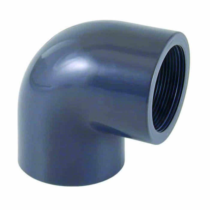 Raccord PVC 90°, PVC à coller, Femelle 40 mm, 1 1/4, PN10
