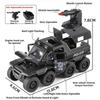 1:36 8-Wheel Conqueror Armored Car Toy Models Metal Diecast Simulation Off-road Cars Pull Back Doors Opened Sound Light Gifts