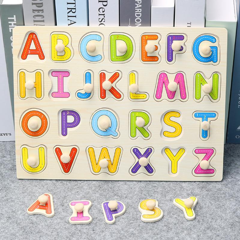 Children'S Montessori Early Education Panel Hand Grab Board 1-2 Years Old 3 Babies Wooden Puzzles Enlightenment Cognitive Pairing Educational Toys