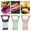 Stainless Steel Onion Holder & Slicer with 10 Prongs Hands-Free Vegetable Slicer for Onions Tomatoes Lemons Meat Kitchen Cutting Tool