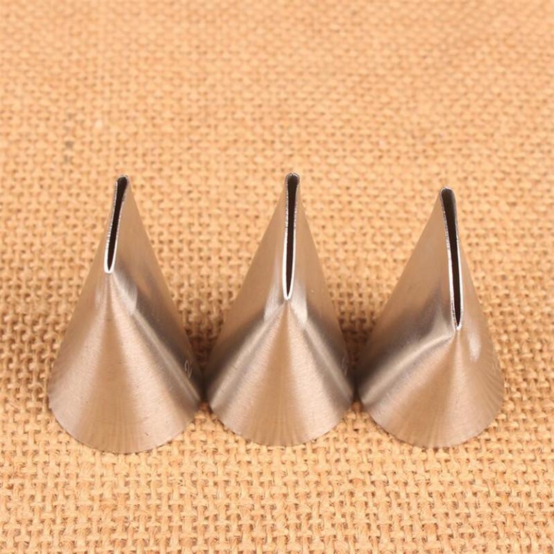 3pcs Rose Petal Nozzles Stainless Steel Pastry Nozzle Fondant Cake Decorating Nozzle Confectionery Icing Piping Tips Baking Tool