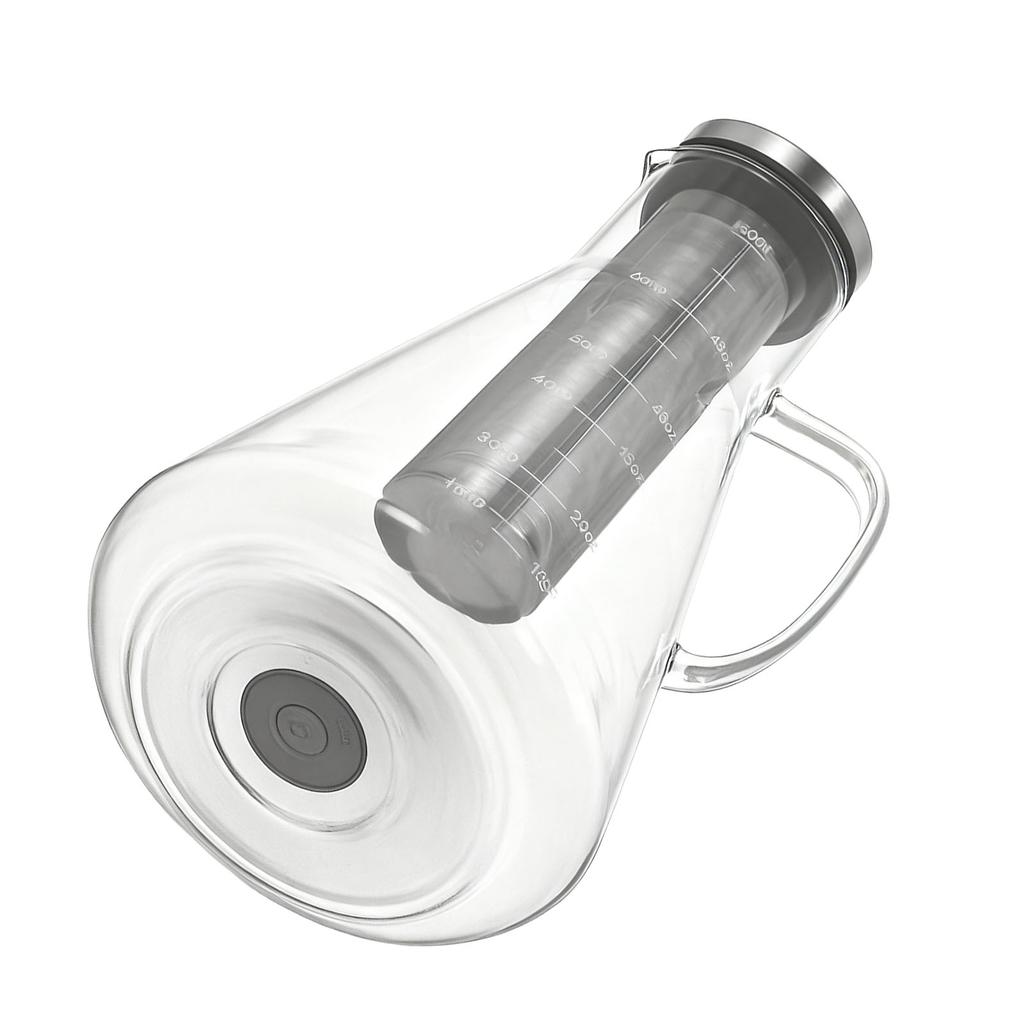 Cold Brew Coffee Maker with Stainless Steel Filter Borosilicate Glass Sealed Cold Brew Coffee Pitcher Jar for Ice