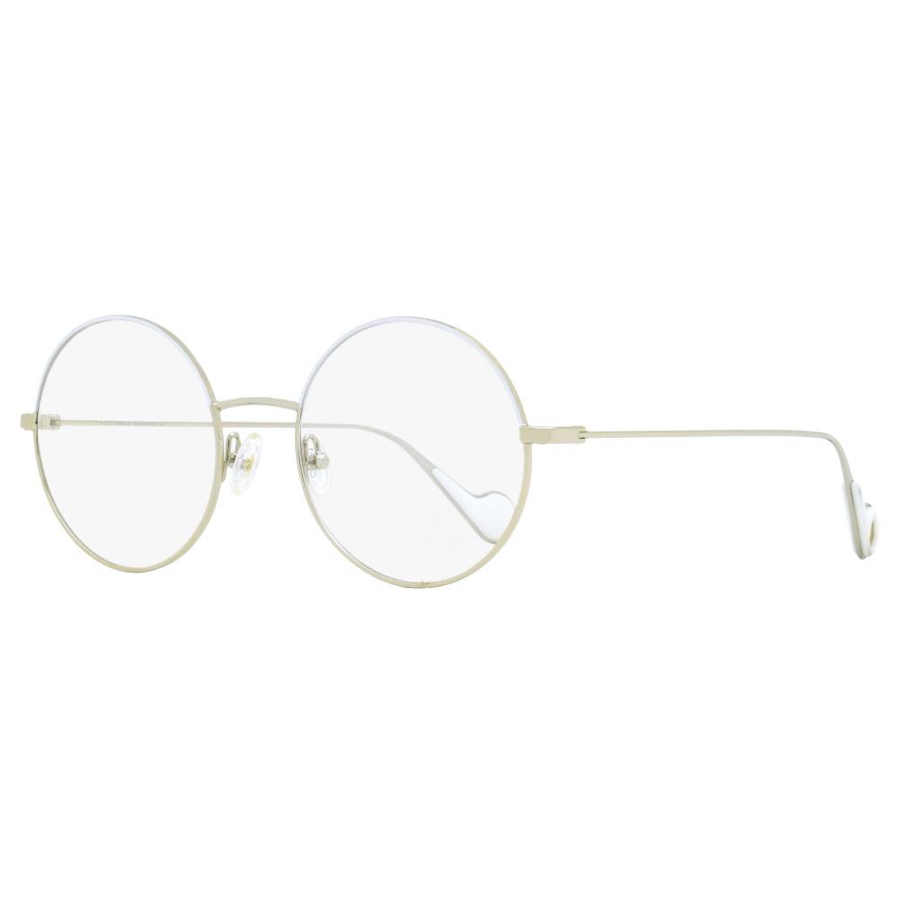 

Moncler Women s Round Eyeglasses ML5047 021 Palladium White 52mm 021
