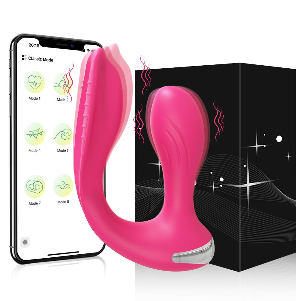 Giocattolo Sessuale per Coppie Controllo APP Vibratore Anale per Donne Stimolatore Clitorideo Doppia Estremità Vibratore Vaginale Anale Masturbatore Femminile