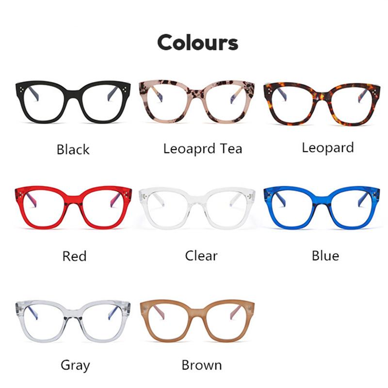 New Large Square Anti Blue Light Glasses Full Frame Retro Women Men Optical Computer Eyeglasses Frames Decoration Fake Eyewear