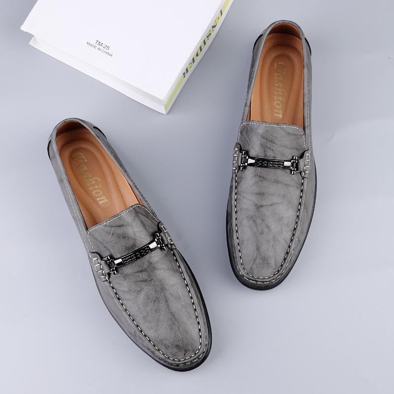 Italian Brand Retro Brown Loafers Office Interview Men'S Business Casual Shoes Versatile Leather Casual Shoes For Men’S