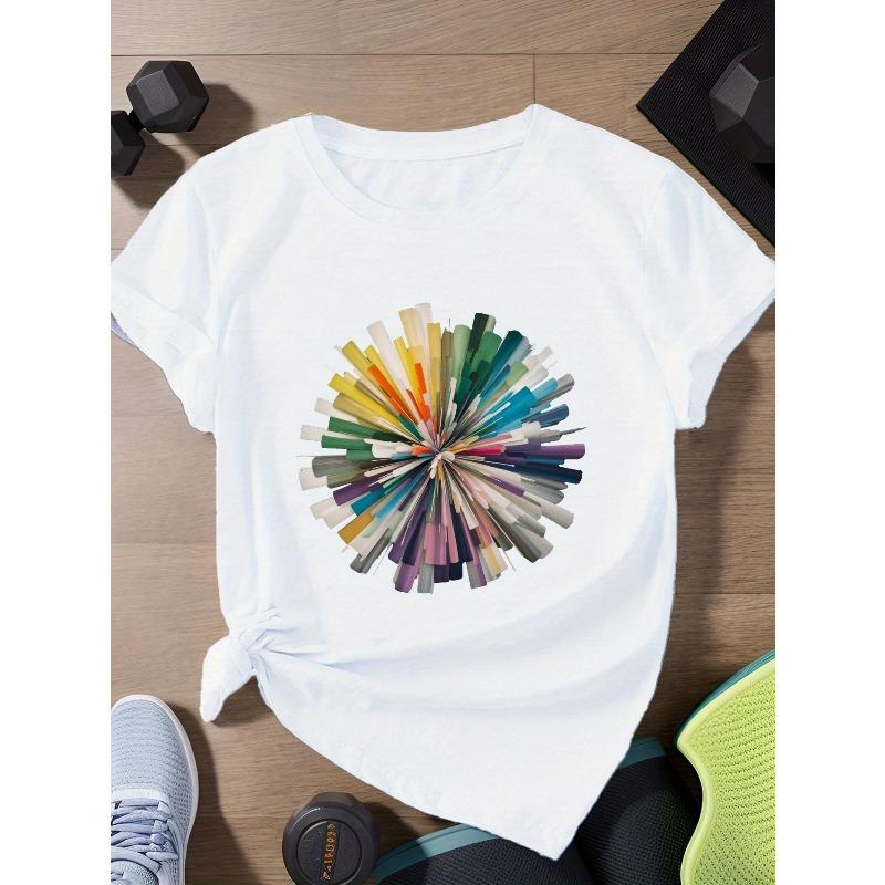 Plus Size, Abstract Strokes Women s Plus Size S Short Sleeve T-Shirt 2XL белый