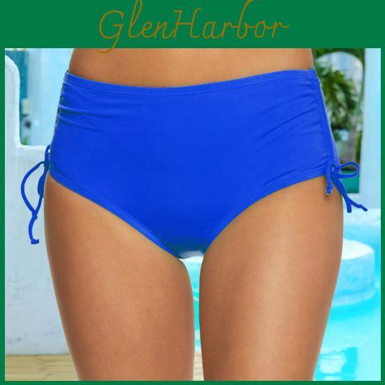 Women V Shorts Swim Cut Drawstring Bikini Swimsuit Bottom Adjustable Ruched Side Boyshorts Bathing Suit Board Shorts