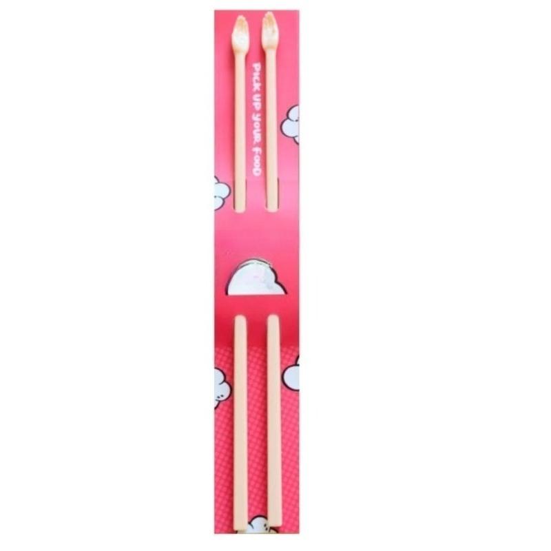 A pair Creative Palm Chopsticks  Reusable chopsticks Plastic small hands cat claws chopsticks Kitchen supplies