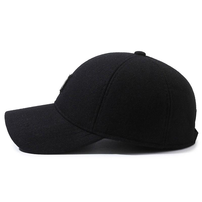 Autumn Winter Middle-Aged Baseball Cap Men's Cotton Cap Thick Ear Protection Cap Peak Cap