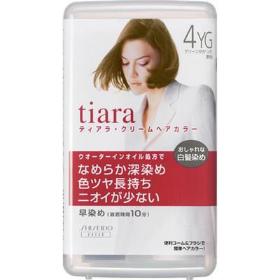Tiara Cream Hair Color Greenish Chestnut Color 40g (Quasi-drug) Graying Hair Cream Colorant for Gray Hair Read the Instruction Manual Careful